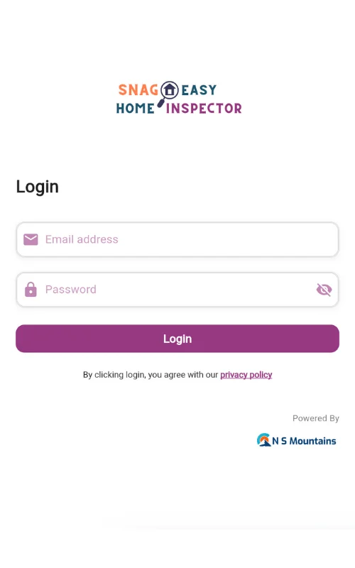 SnagEasy Home Inspector App Interface